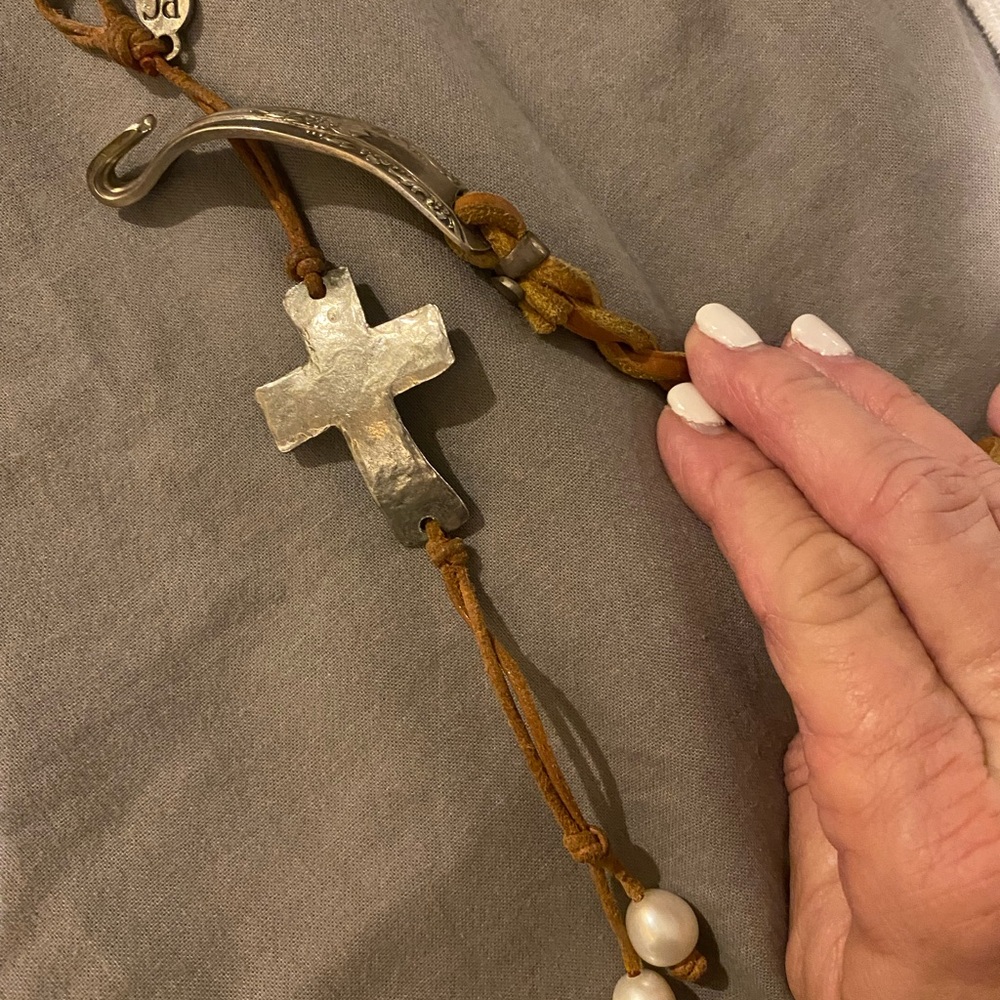 Two leather bracelets. Bead closure
